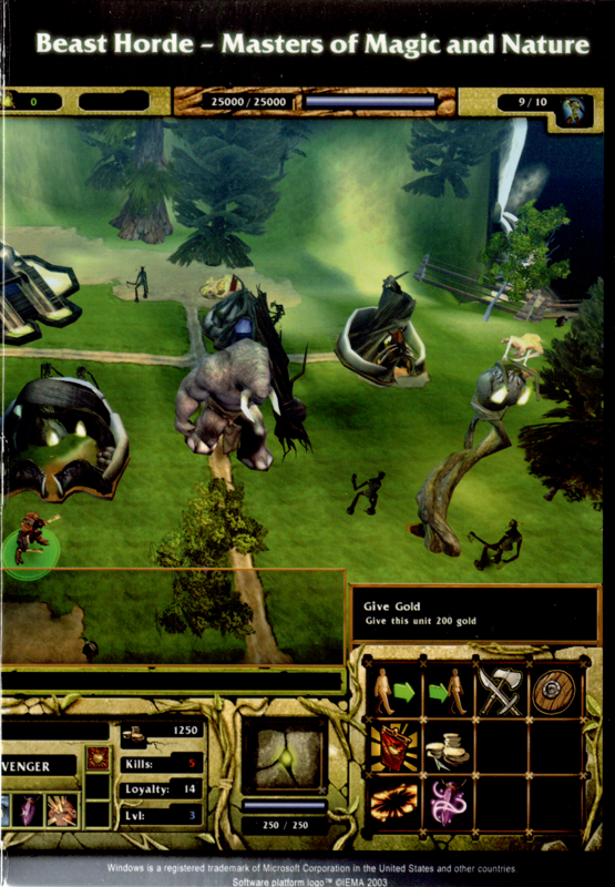 Inside Cover for Savage: The Battle for Newerth (Linux and Windows): Beast horde side - part 2