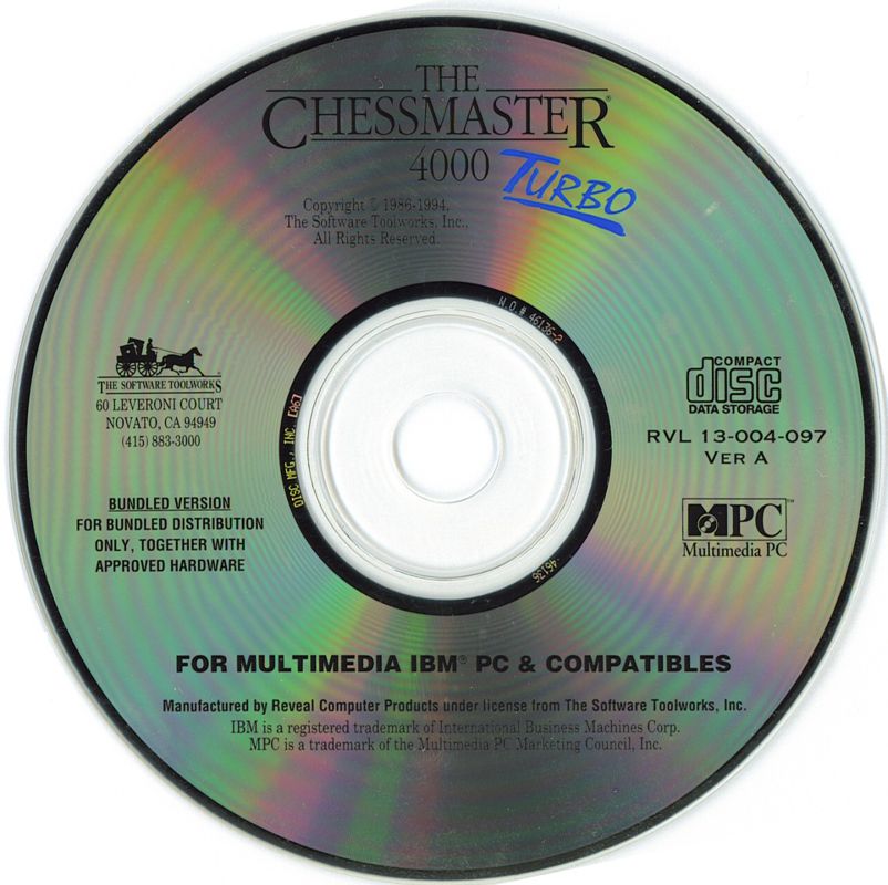 Media for The Chessmaster 4000 Turbo (Windows 3.x) (Bundled Version)