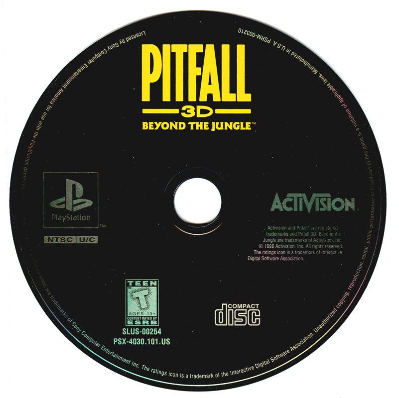 Media for Pitfall 3D: Beyond the Jungle (PlayStation)