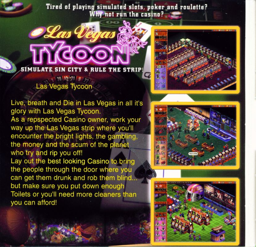 Inside Cover for Vegas Tycoon (Windows)