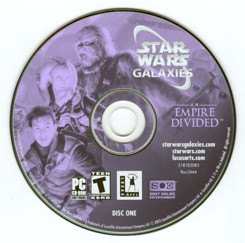 Media for Star Wars: Galaxies - An Empire Divided (Windows): Disc 1