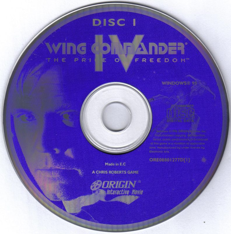 Media for Wing Commander IV: The Price of Freedom (DOS) (EA CD-ROM Classics release): Disc 1
