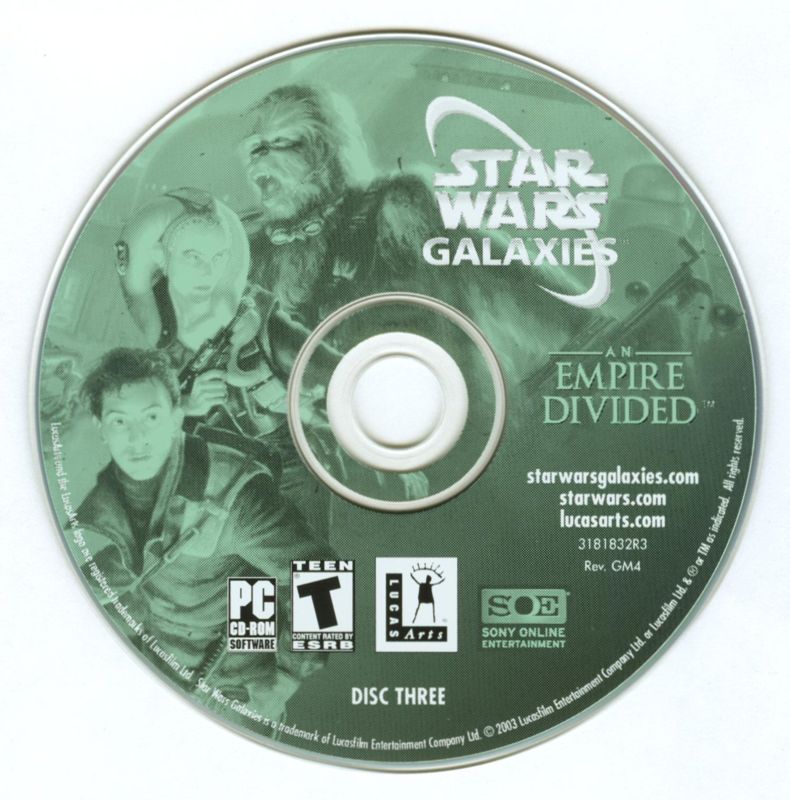 Media for Star Wars: Galaxies - An Empire Divided (Windows): Disc 3