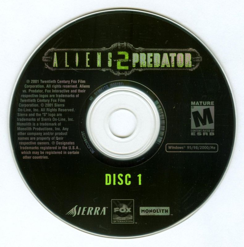 Media for Aliens Versus Predator 2: Gold Edition (Windows): Aliens versus Predator 2 - Disc 1/2