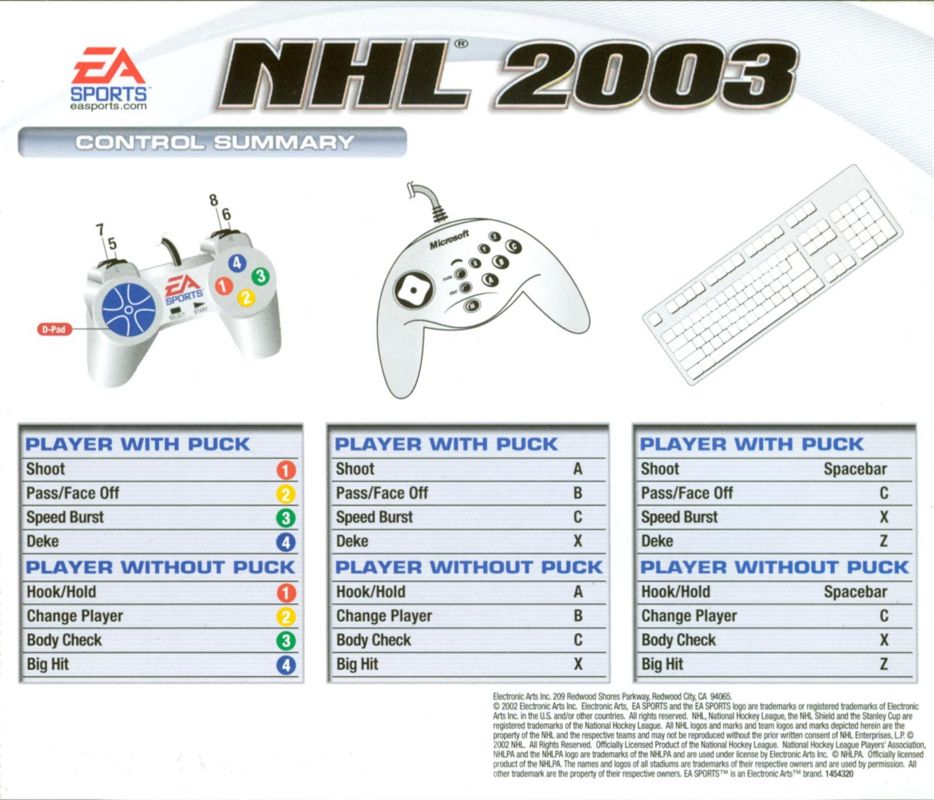 Other for NHL 2003 (Windows): Jewel Case - Back