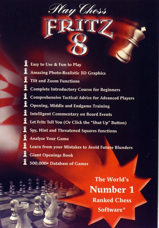 Inside Cover for Fritz 8 (Windows): Left side