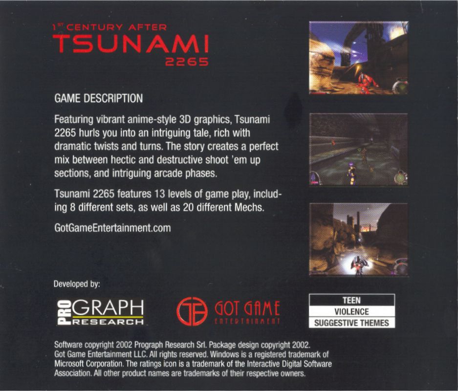 Other for Tsunami 2265 (Windows): Jewel Case - Back