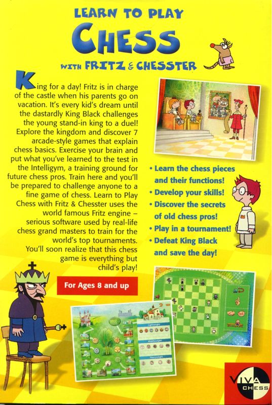 Back Cover for Learn to Play Chess with Fritz & Chesster (Windows)