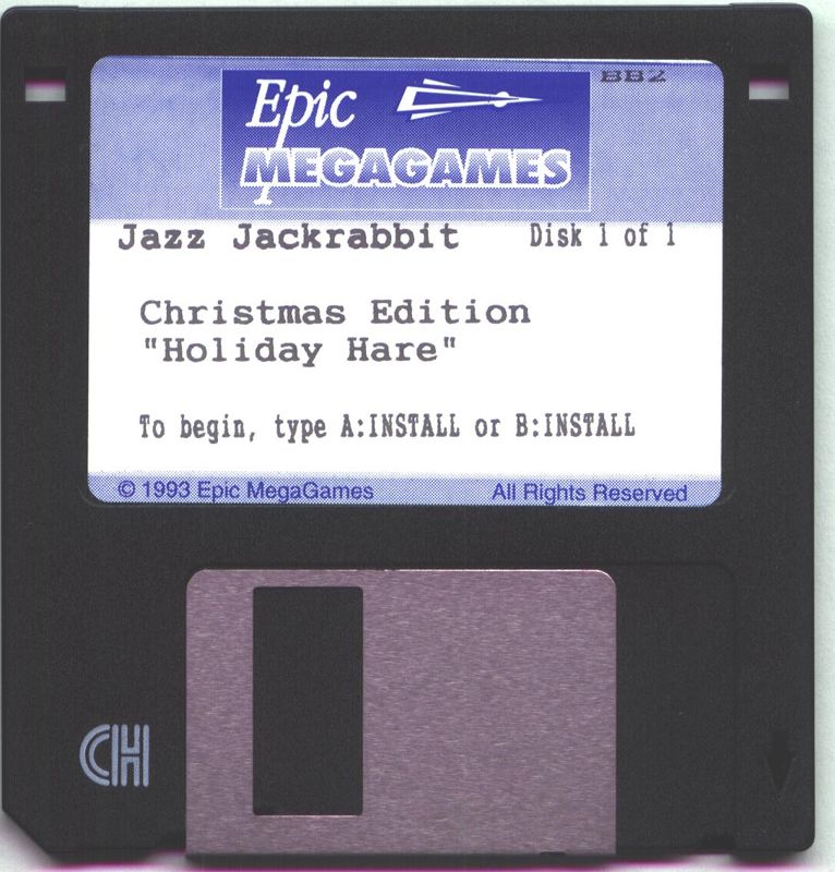 Media for Jazz Jackrabbit: Holiday Hare 1994 (DOS) (Bonus disk included with another registered product)