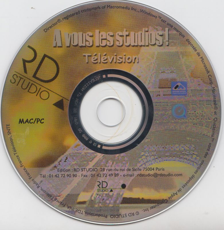 Media for A Vous Les Studios! (Macintosh and Windows): Disc 1-2 Labeled "Television"