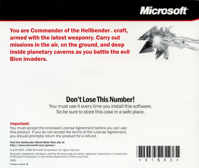 Other for Hellbender (Windows): Jewel Case - Back