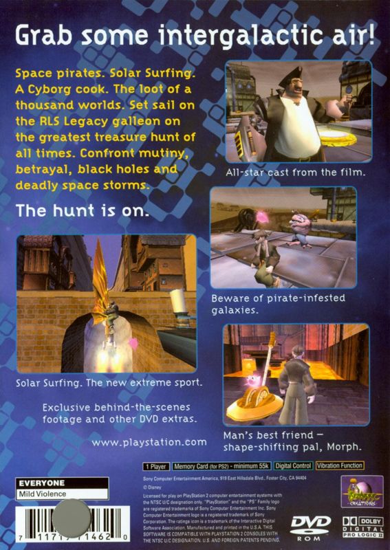 Back Cover for Disney's Treasure Planet (PlayStation 2)