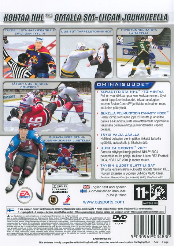 NHL 2004 cover or packaging material - MobyGames