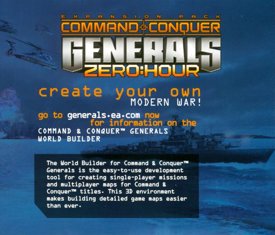 Other for Command & Conquer: Generals - Zero:Hour (Windows): Jewel Case - Inlay