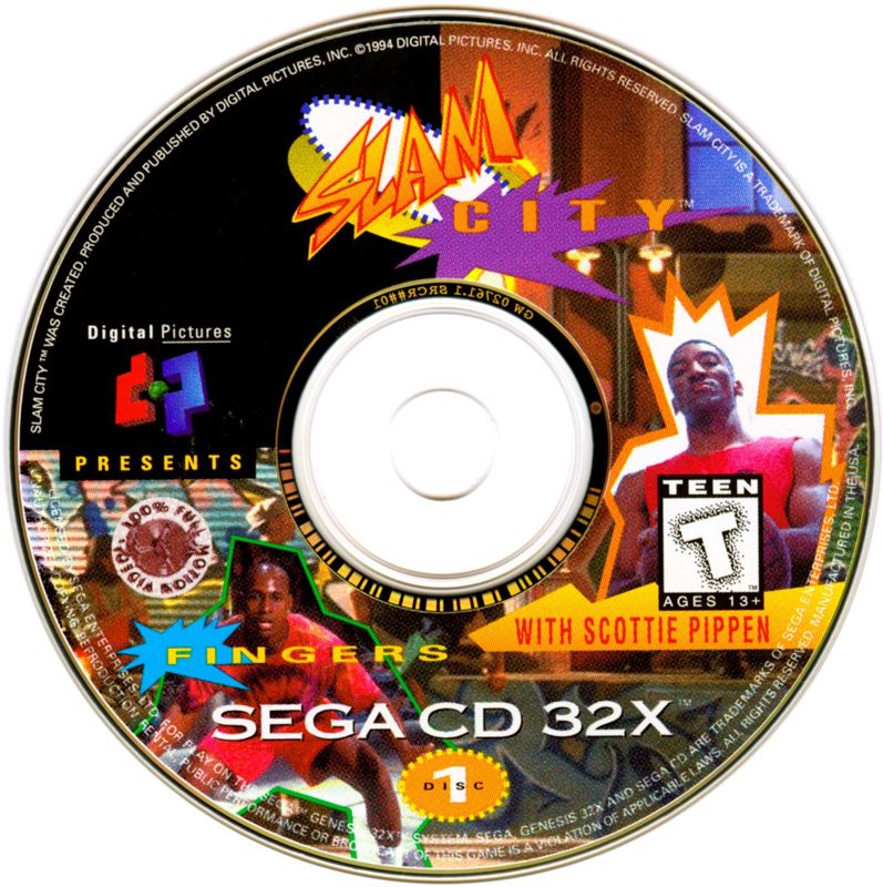 Media for Slam City with Scottie Pippen (SEGA 32X): disc 1 of 4