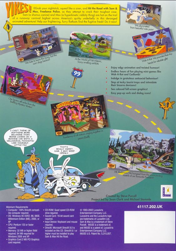 Other for LucasArts Classic: The Entertainment Pack (Windows) (Four separate DVD cases, held together in one box): DVD case 2 - Back cover