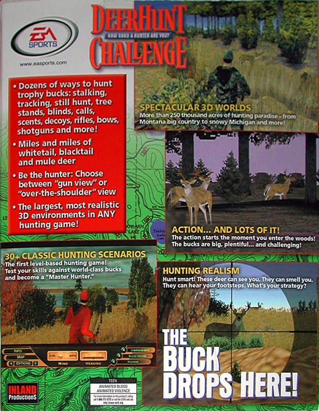 Back Cover for Deer Hunt Challenge (Windows)