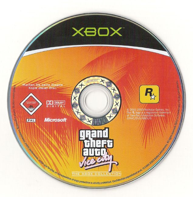 Media for Rockstar Games Double Pack: Grand Theft Auto (Xbox): GTA Vice City