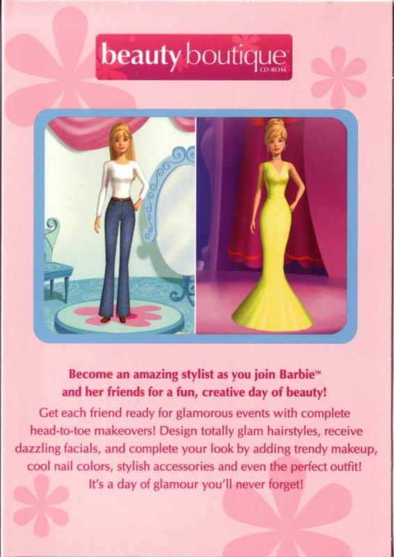 Inside Cover for Barbie Beauty Boutique (Windows)