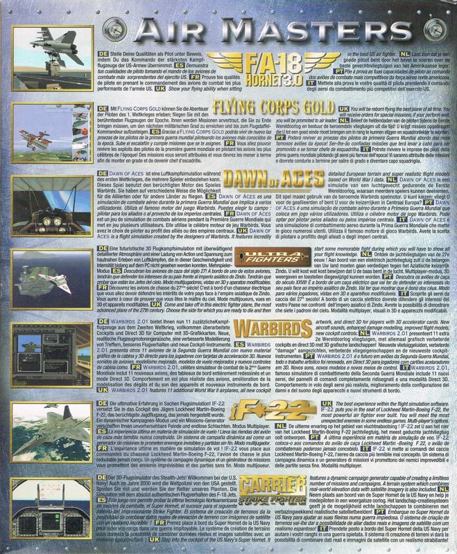 Back Cover for Air Masters (Windows)