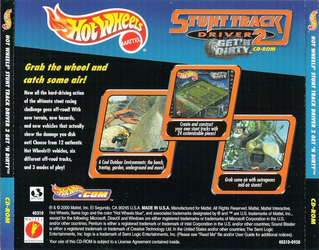 Other for Hot Wheels: Stunt Track Driver 2: GET 'N DIRTY (Windows): Jewel Case - Back