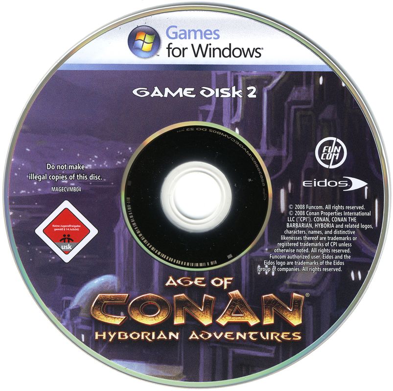 Media for Age of Conan: Hyborian Adventures (Collectors Edition) (Windows): Game Disc 2