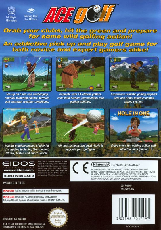 Back Cover for Swingerz Golf (GameCube)