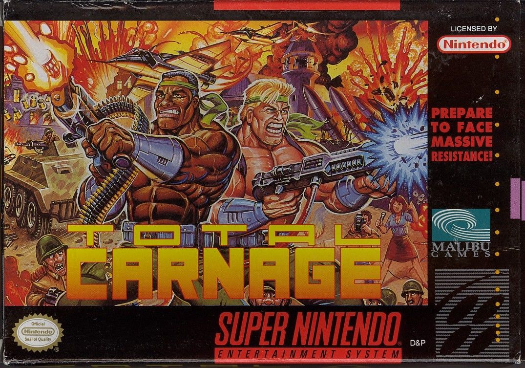 Front Cover for Total Carnage (SNES)