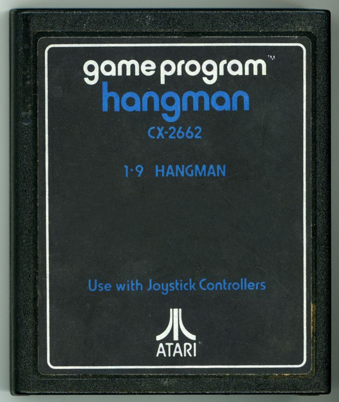 Media for Hangman (Atari 2600): Front of Cartridge