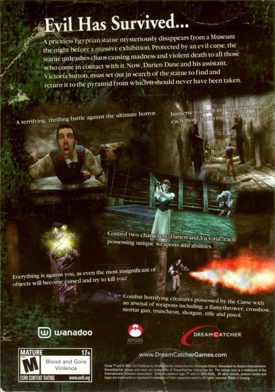 Back Cover for Curse: The Eye of Isis (Windows)
