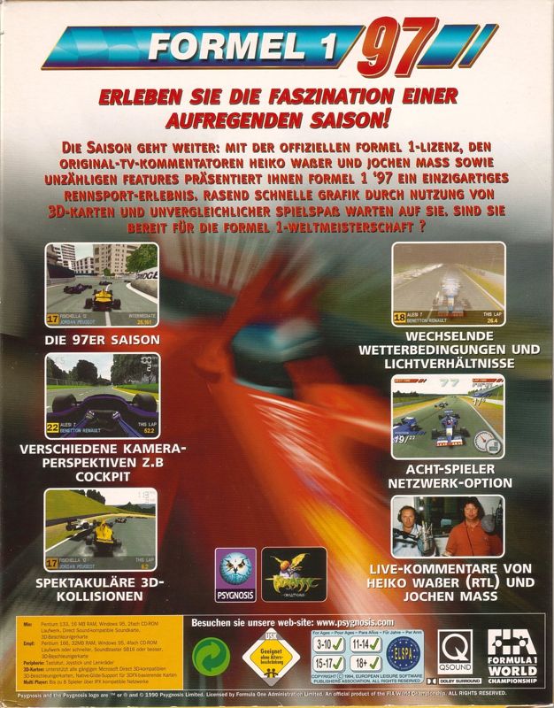 Back Cover for Formula 1: Championship Edition (Windows)
