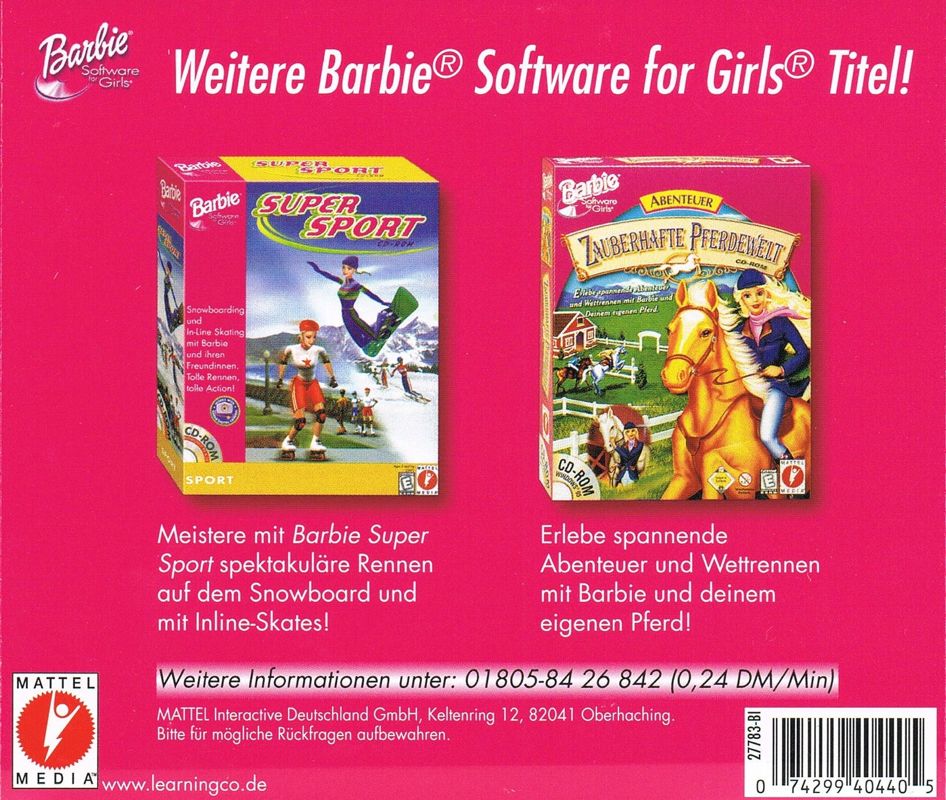 Back Cover for Barbie as Sleeping Beauty (Macintosh and Windows) (Software Pyramide release)