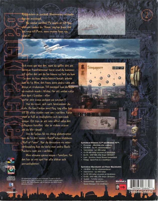 Back Cover for Backpacker 2 (Macintosh and Windows and Windows 3.x)