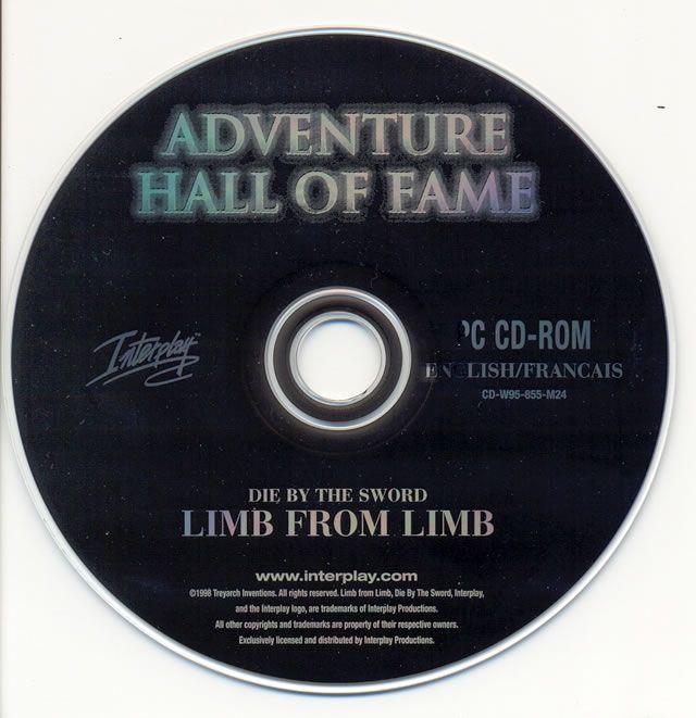 Media for Adventure Hall of Fame (DOS and Windows): Limb from Limb CD