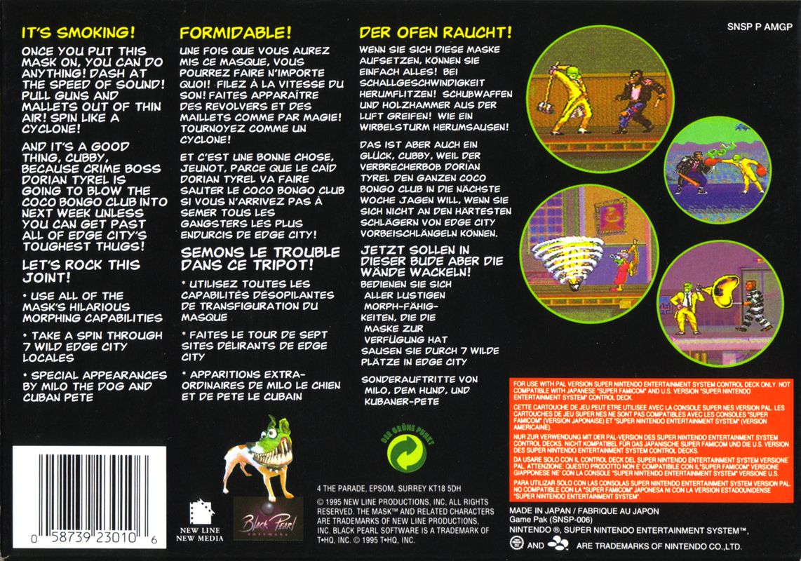 Back Cover for The Mask (SNES)