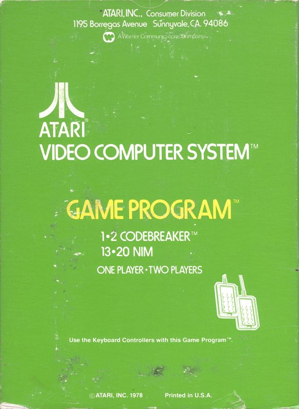 Back Cover for Codebreaker (Atari 2600)