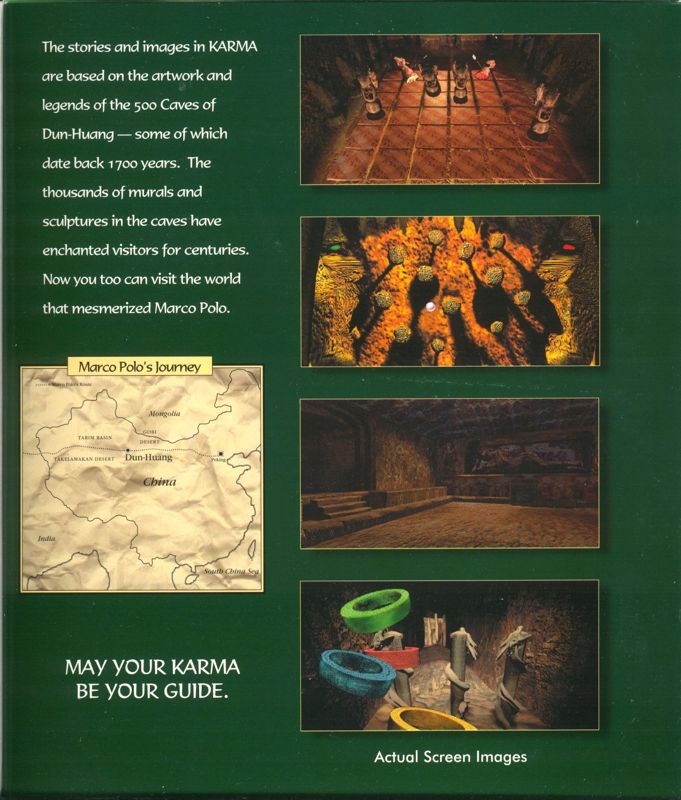 Inside Cover for Karma: Curse of the 12 Caves (Macintosh and Windows and Windows 3.x): Right Flap