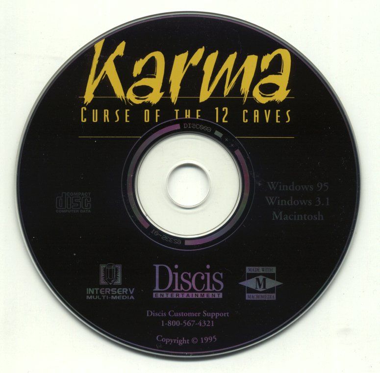 Media for Karma: Curse of the 12 Caves (Macintosh and Windows and Windows 3.x)