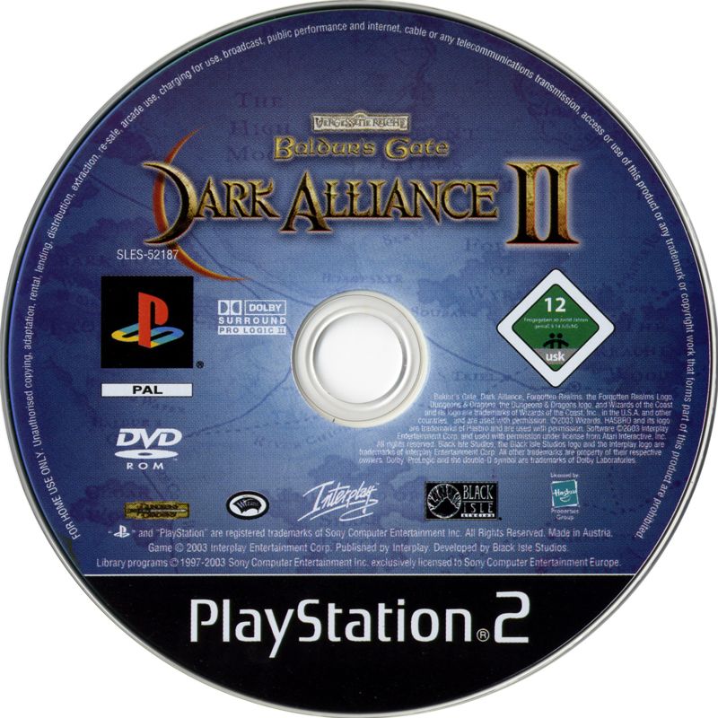 Media for Baldur's Gate: Dark Alliance II (PlayStation 2)
