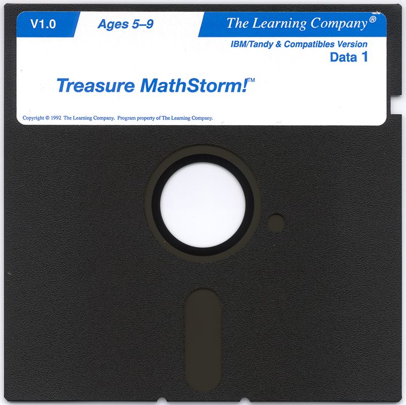 Media for Treasure MathStorm! (DOS) (Version 1.0 (5.25" floppy disk release)): Data disk 1 of 2