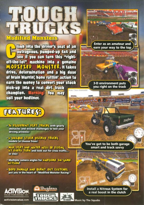 Back Cover for Tough Trucks: Modified Monsters (Windows)