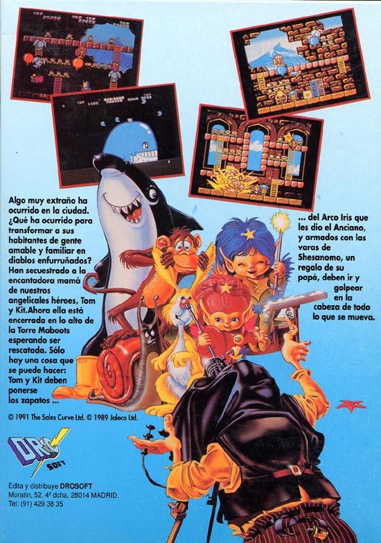 Back Cover for Rod-land (ZX Spectrum)