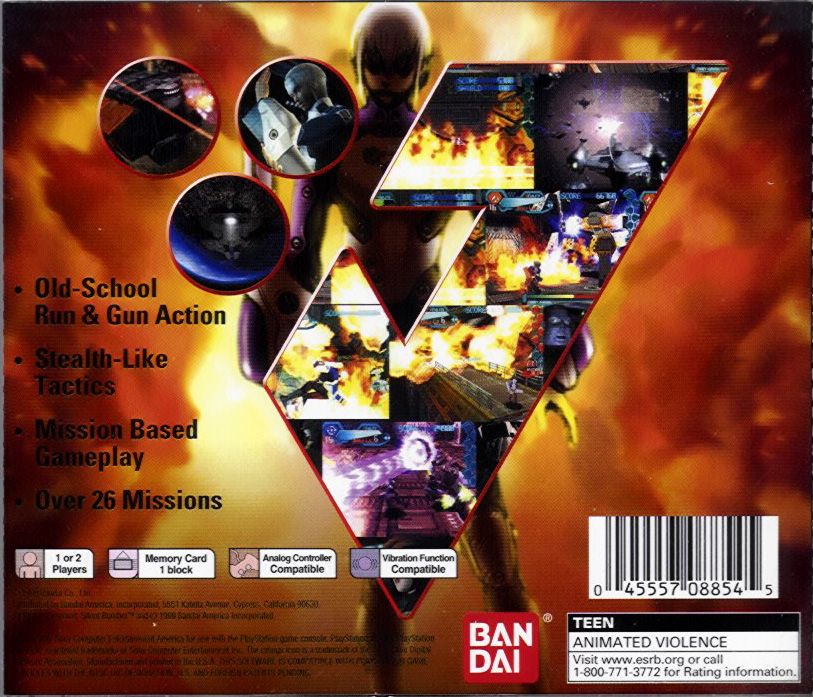 Back Cover for Silent Bomber (PlayStation)