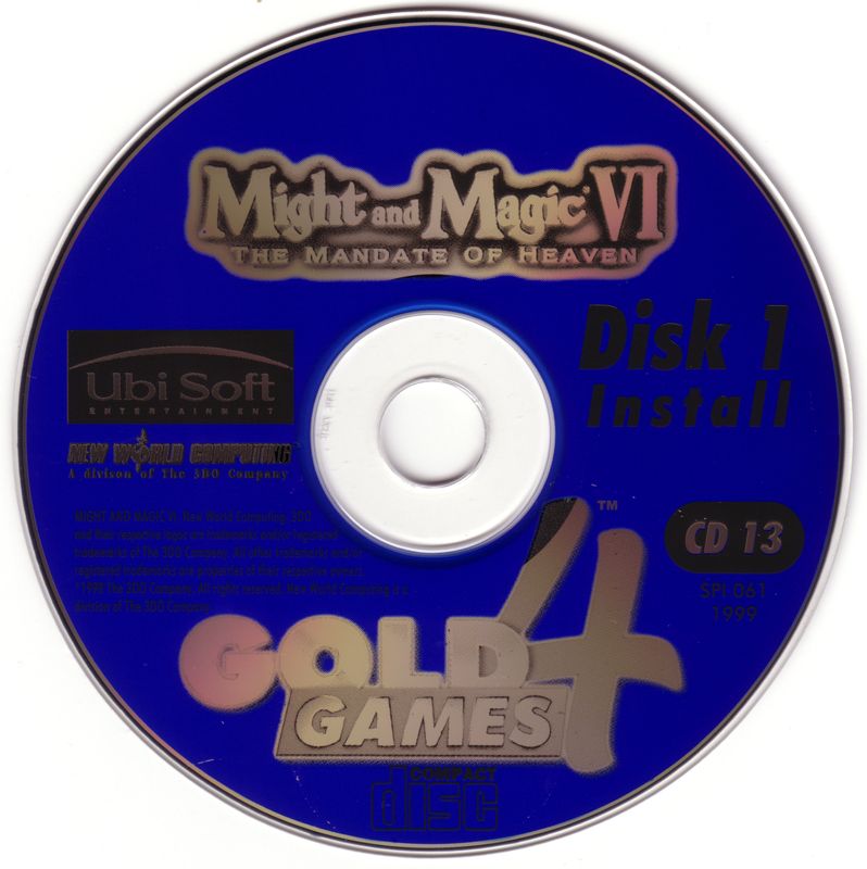 Media for Gold Games 4 (DOS and Windows and Windows 3.x): Might and Magic VI - Disc 1