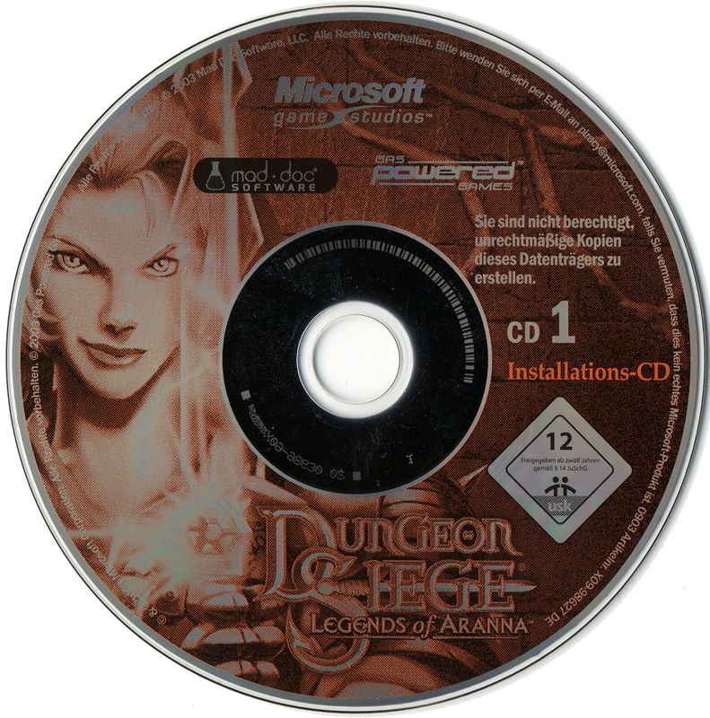 Media for Dungeon Siege: Legends of Aranna (Windows): Disc 1