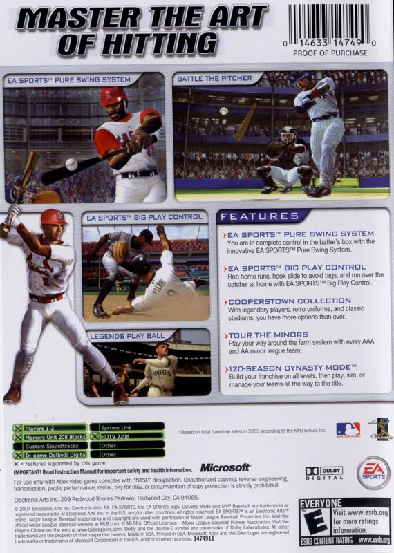 MVP Baseball 2004 cover or packaging material - MobyGames