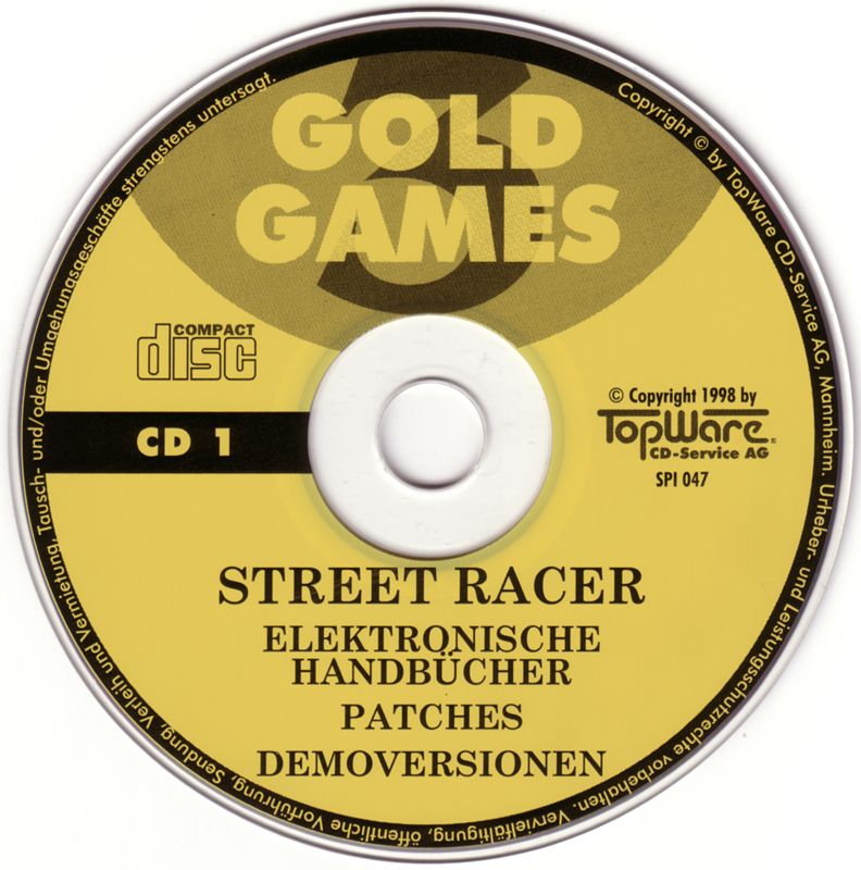 Media for Gold Games 3 (DOS and Windows): Disc 1 - Street Racer & Manuals