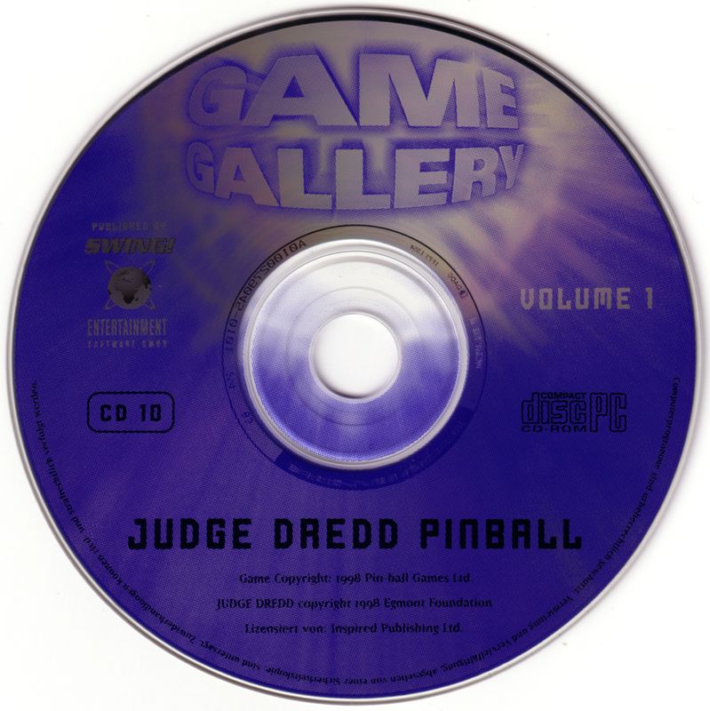 Media for Game Gallery (DOS and Windows and Windows 3.x): Disc 10 - Judge Dredd Pinball