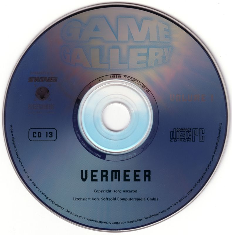 Media for Game Gallery (DOS and Windows and Windows 3.x): Disc 13 - Vermeer