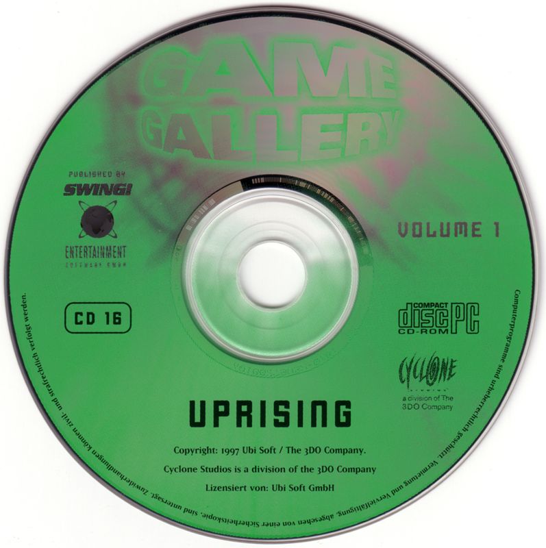 Media for Game Gallery (DOS and Windows and Windows 3.x): Disc 16 - Uprising